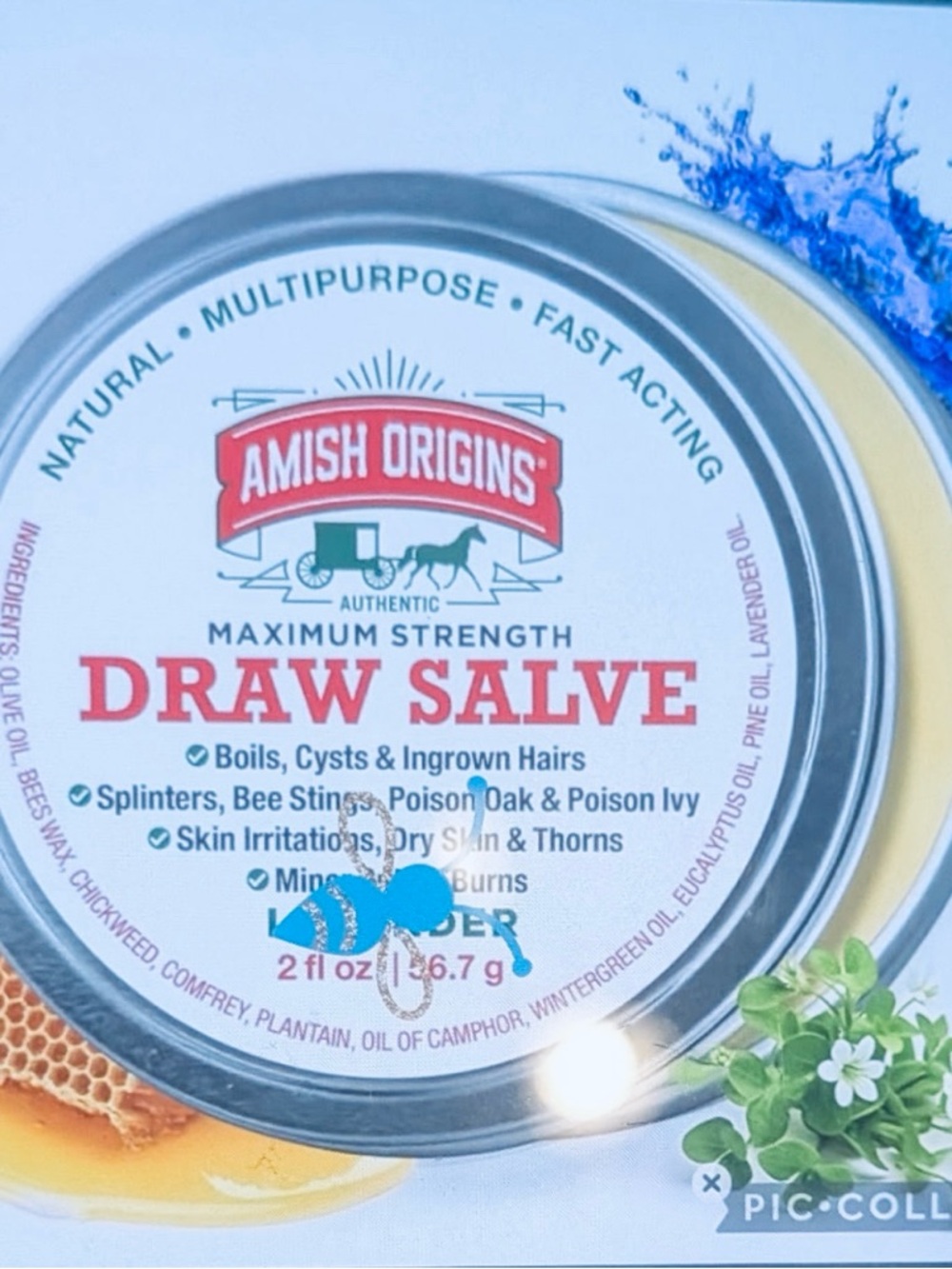 Amish Origins new sealed Draw Salve - Maximum Strength drawing salve